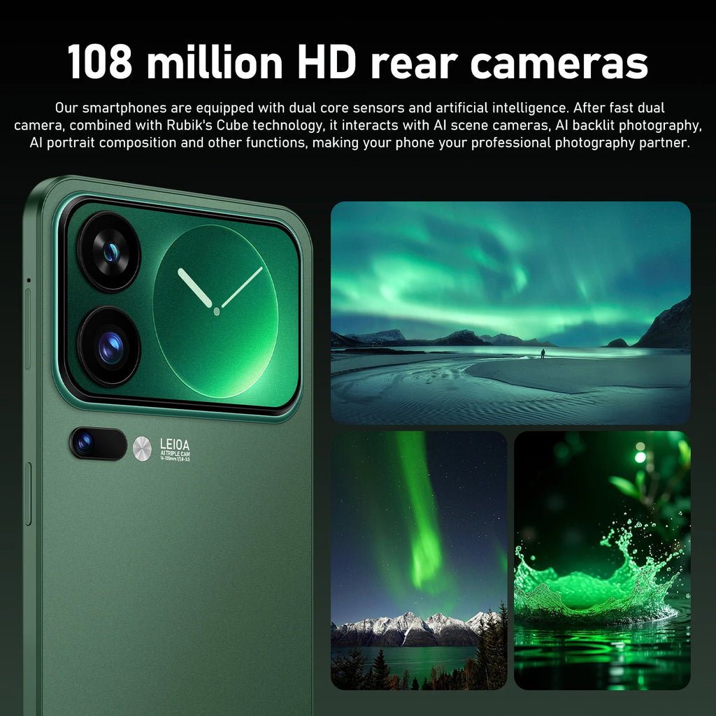 2026 NOVO QUENTE M17 Pro Max Edição Global Max Snapdragon 8 Gen4 7.3" 16GB 1TB Dual Chip Dual Standby 7800mAh 108MP