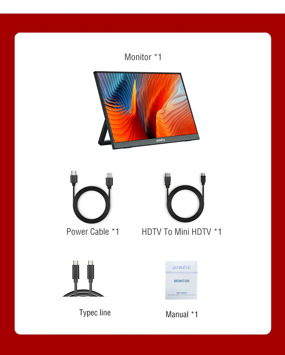 14 Polegada monitor de toque portátil não-toque opcional 16:10 400cd/m2 computador de jogos expandir display para xbox ps4/5 switch loptop