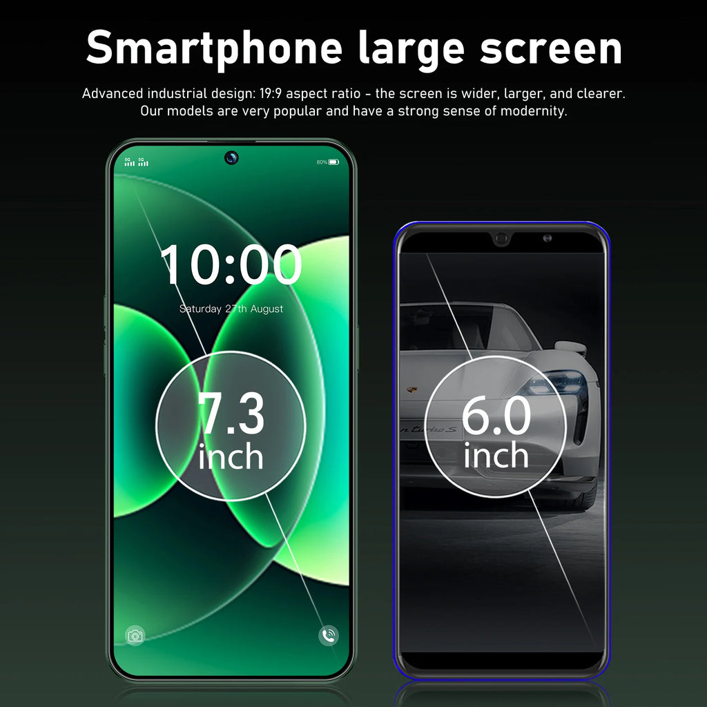 2026 NOVO QUENTE M17 Pro Max Edição Global Max Snapdragon 8 Gen4 7.3" 16GB 1TB Dual Chip Dual Standby 7800mAh 108MP