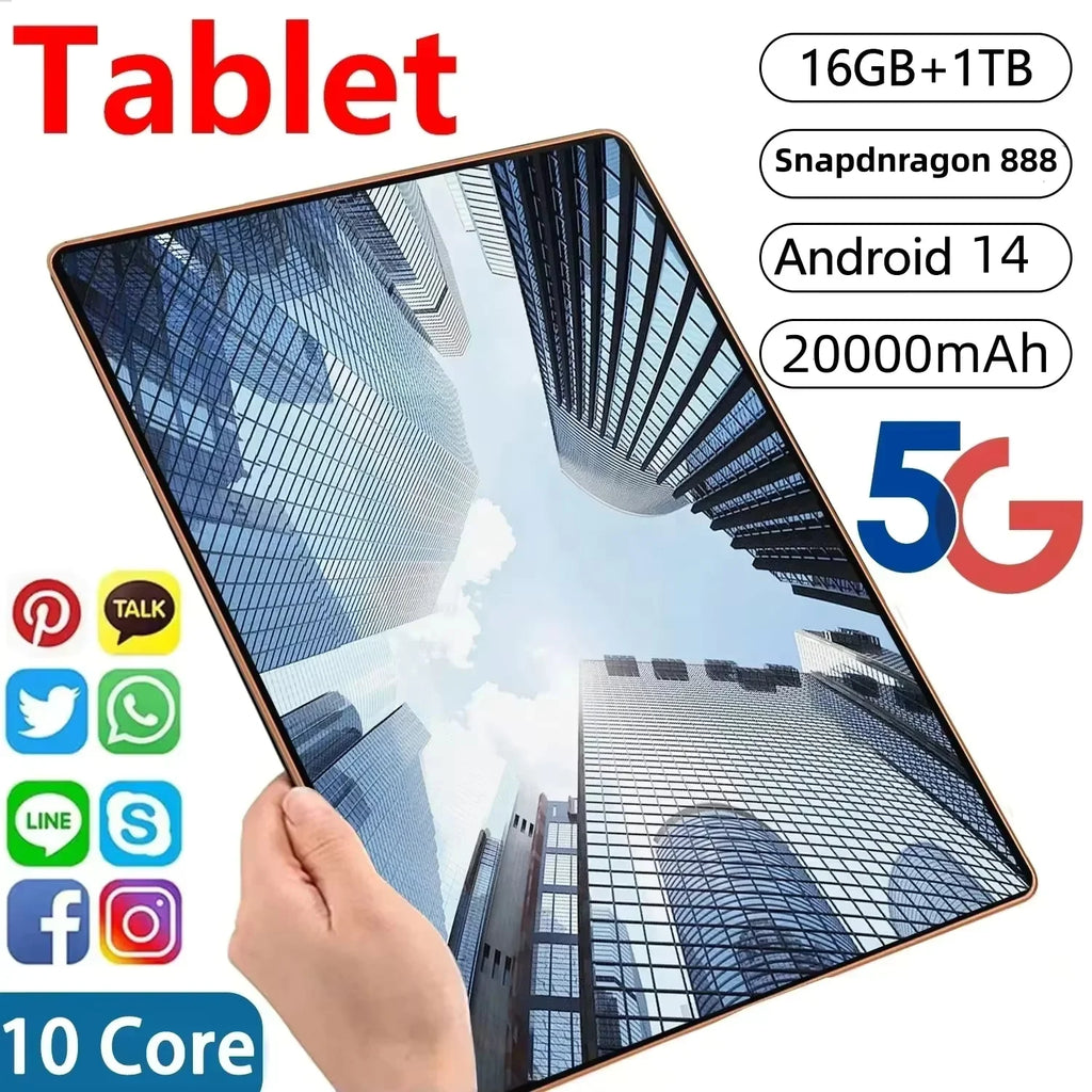 2025 novo pad 15 pro tablet android 14 22gb + 2tb 20000mah snapdragon 888 tablets originais pc 5g cartão sim duplo wifi hd 4k mi tab