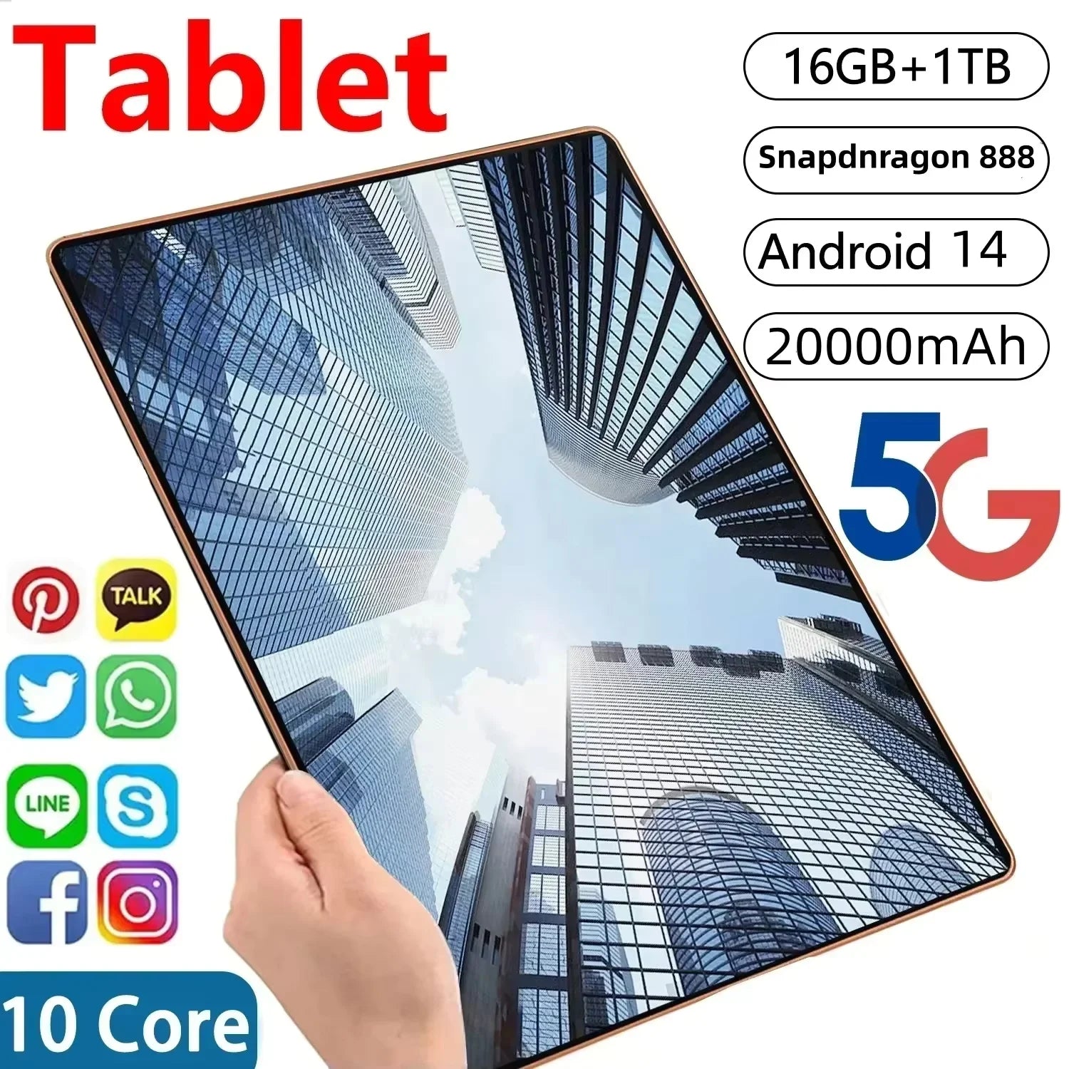 2025 novo pad 15 pro tablet android 14 22gb + 2tb 20000mah snapdragon 888 tablets originais pc 5g cartão sim duplo wifi hd 4k mi tab