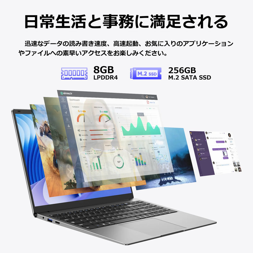 15.6 "computador portátil fino e portátil intel celeron n4000 8gb ram 256gb ssd fhd 1920x1080 16:9 display para trabalho e estudo