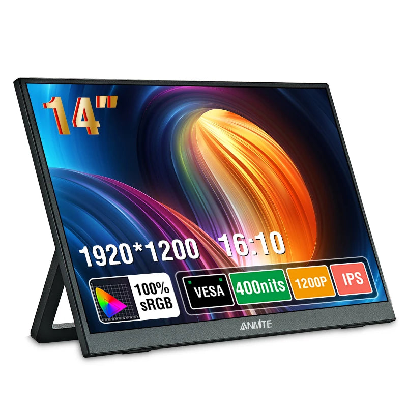 14 Polegada monitor de toque portátil não-toque opcional 16:10 400cd/m2 computador de jogos expandir display para xbox ps4/5 switch loptop