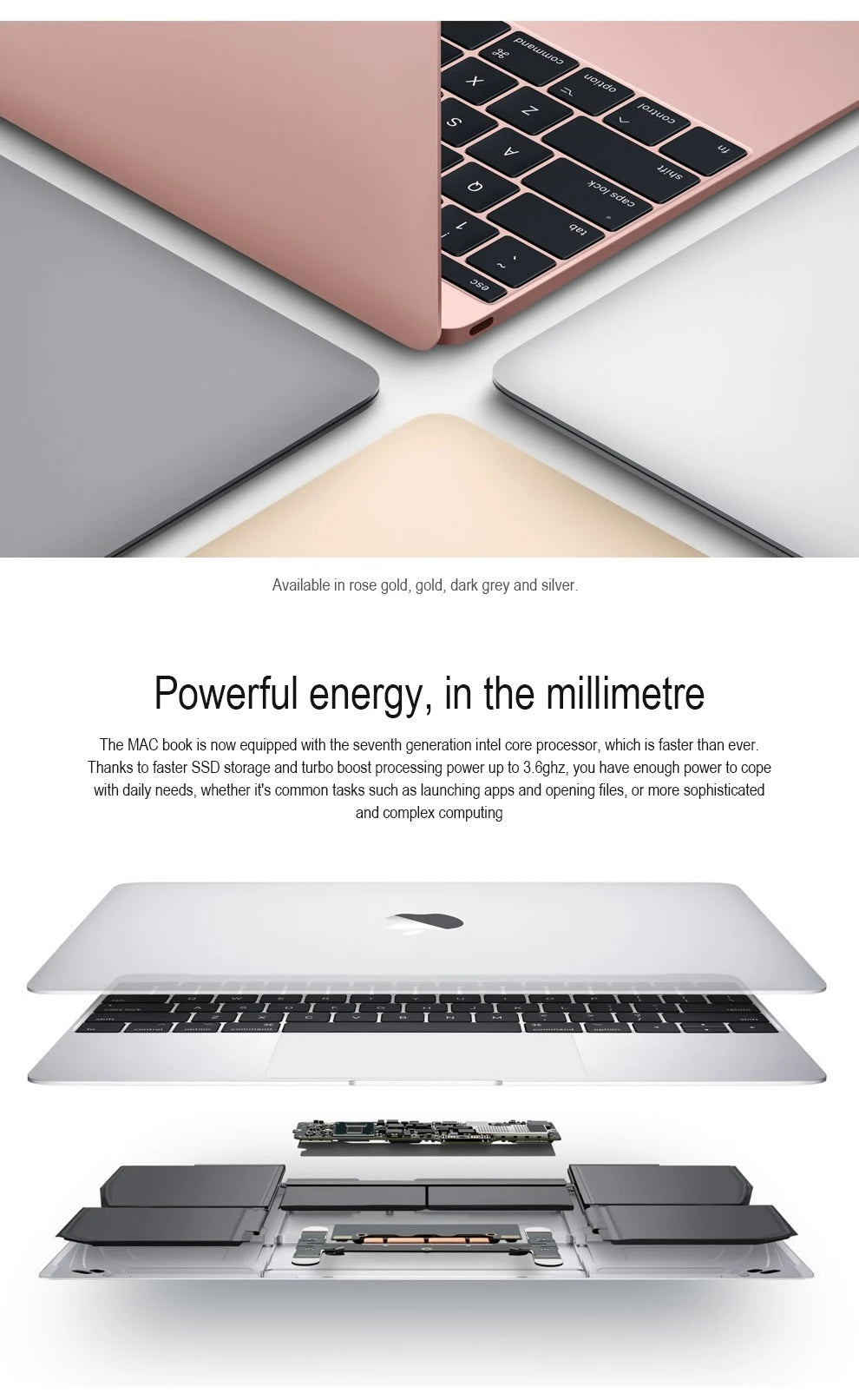 2016 Macbook Air Laptop 12 polegadas HD 5300 CPU 8GB RAM 256GB SSD Intel Core Retina Ultra Fino Laptop Original Genuíno WIFI