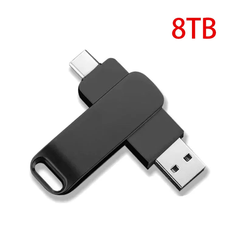 16tb usb 3.2 flash drives transferência de alta velocidade metal pendrive cartão memória pendrive disco flash memoria à prova dwaterproof água vara novo