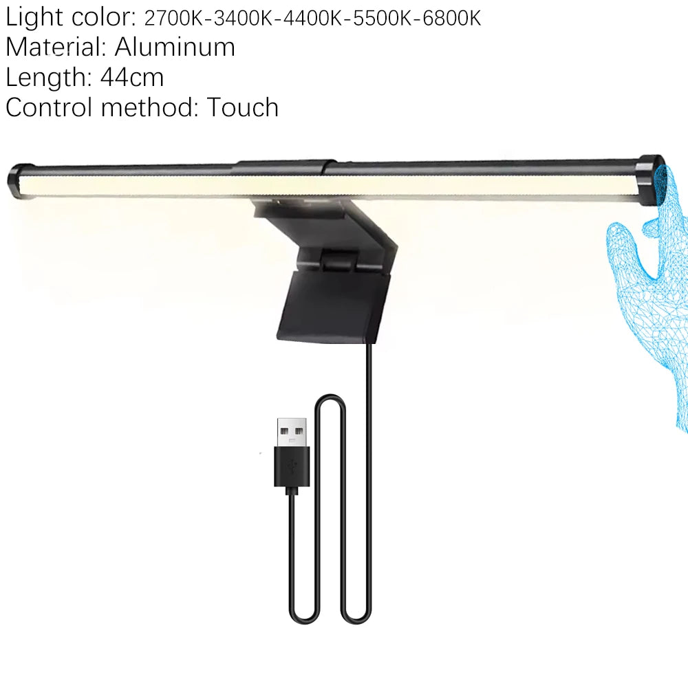 33-60cm monitor barra de luz pc rgb iluminação de fundo proteção para os olhos escurecimento leitura/jogos/lâmpada de trabalho cronometrada luz noturna