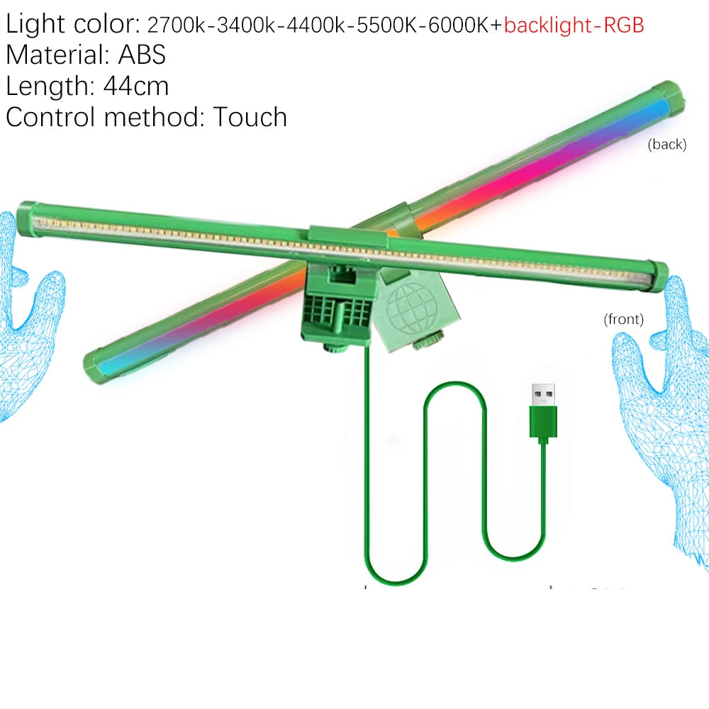 33-60cm monitor barra de luz pc rgb iluminação de fundo proteção para os olhos escurecimento leitura/jogos/lâmpada de trabalho cronometrada luz noturna