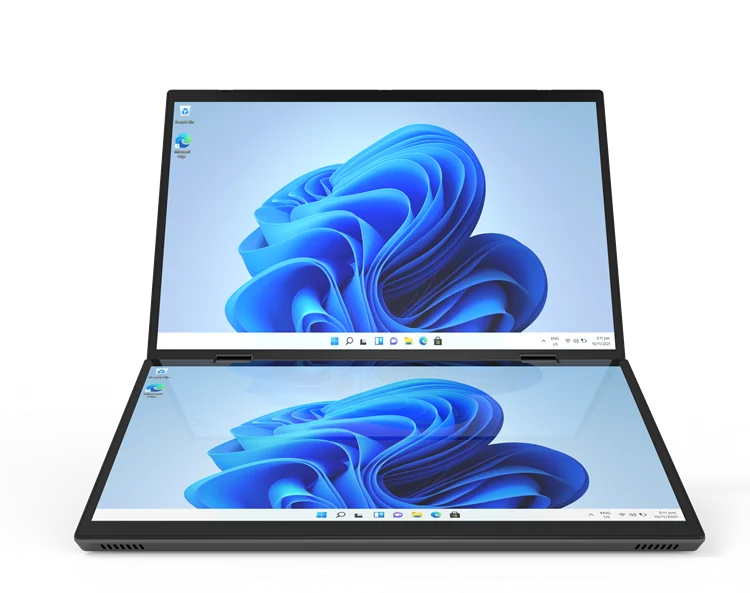 2025 novo 14 Polegada + 14 Polegada dupla tela de toque notebook 12th n95 alumínio yoga laptops para negócios escritório educação portátil
